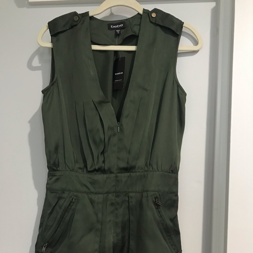 Army green romper